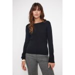 Pull femme col rond zara en cachemire noir