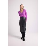 Pull femme col v zefina en cachemire violet