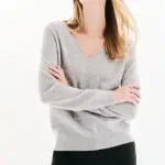 Pull femme gris en cachemire