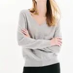 Pull femme gris en cachemire