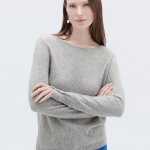 Pull femme gris en cachemire Pull femme gris en cachemire