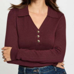 Pull femme morgan prune en viscose