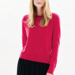 Pull femme rose foncé en cachemire Pull femme rose foncé en cachemire