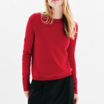 Pull femme rouge en cachemire