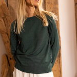 Pull femme vert foncé en viscose Pull femme vert foncé en viscose