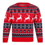 Pull fille noel snow reindeer rouge Pull fille noel snow reindeer rouge
