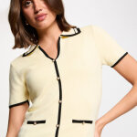 Pull fin jaune pastel en coton