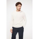Pull homme col rond zach en cachemire ecru