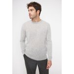 Pull homme col rond zach en cachemire gris perle