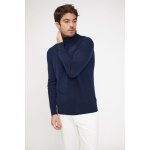 Pull homme col roule zachary en cachemire bleu marine