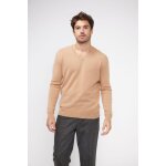Pull homme col v zaher en cachemire beige