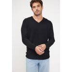 Pull homme col v zaher en cachemire noir