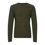 Pull homme vert foncé en coton Pull homme vert foncé en coton