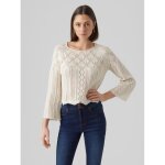 Pull en maille col bateau manches 3 / 4 court gris Pull en maille col bateau manches 3 / 4 court gris