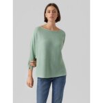 Pull en maille col bateau manches 3 / 4 vert Pull en maille col bateau manches 3 / 4 vert