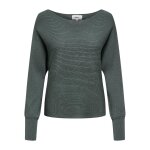 Pull en maille col bateau col bateau vert foncé quin Pull en maille col bateau col bateau vert foncé quin