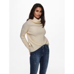 Pull en maille col bnitier manches longues blanc