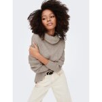 Pull en maille col bnitier manches longues marron