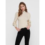 Pull en maille col haut manches longues blanc
