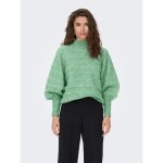 Pull en maille col haut manches longues vert, bleu
