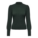 Pull en maille col haut col haut vert foncé jade Pull en maille col haut col haut vert foncé jade