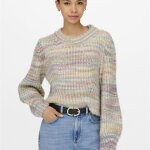 Pull en maille col rond carma gris clair ode Pull en maille col rond carma gris clair ode