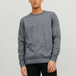 Pull en maille col rond manches longues bleu marine seth