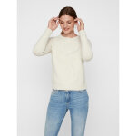 Pull en maille col rond manches longues gris eve