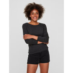 Pull en maille col rond manches longues gris noor Pull en maille col rond manches longues gris noor