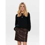 Pull en maille col rond manches longues noir nea Pull en maille col rond manches longues noir nea