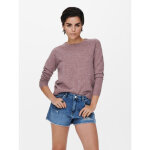 Pull en maille col rond manches longues rose gail Pull en maille col rond manches longues rose gail
