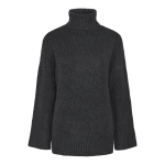 Pull en maille col roul oversize nancy gris hana