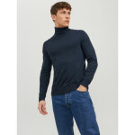 Pull en maille col tortue manches longues bleu marine Pull en maille col tortue manches longues bleu marine