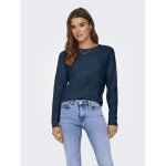 Pull en maille manches longues bleu molly