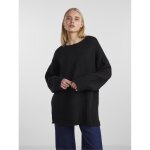 Pull en maille manches longues oversized noir elsie