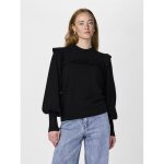 Pull en maille manches longues en viscose noir sam