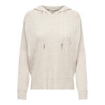 Pull en maille sweat  capuche sweat  capuche gris clair agnes