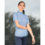 Pull manches courtes femme - bleu Pull manches courtes femme - bleu