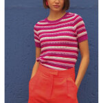 Pull manches courtes monet rose en coton Pull manches courtes monet rose en coton