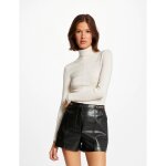 Pull manches longues col roul blanc