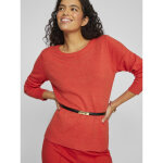 Pull manches longue � maille viscose ril rouge ma�lys jade