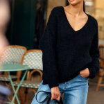 Pull melanie noir en mohair