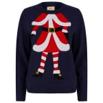 Pull de noel femme bleu fonc�