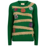 Pull de noel femme vert