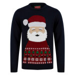 Pull de noel homme bleu