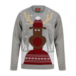 Pull de noel homme gris clair