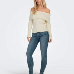 Pull off shoulder katias - ecru en viscose adele Pull off shoulder katias - ecru en viscose adele