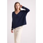 Pull poncho femme zancha en cachemire bleu marine Pull poncho femme zancha en cachemire bleu marine