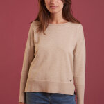 Pull col rond sable Pull col rond sable