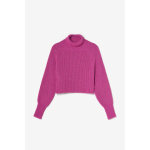 Pull fille, saiagi rose lectrique en coton